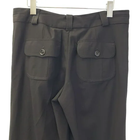 Burberry Blakebury Wool Blend Wide Leg Trouser Pants Size 10 - Picture 5 of 5